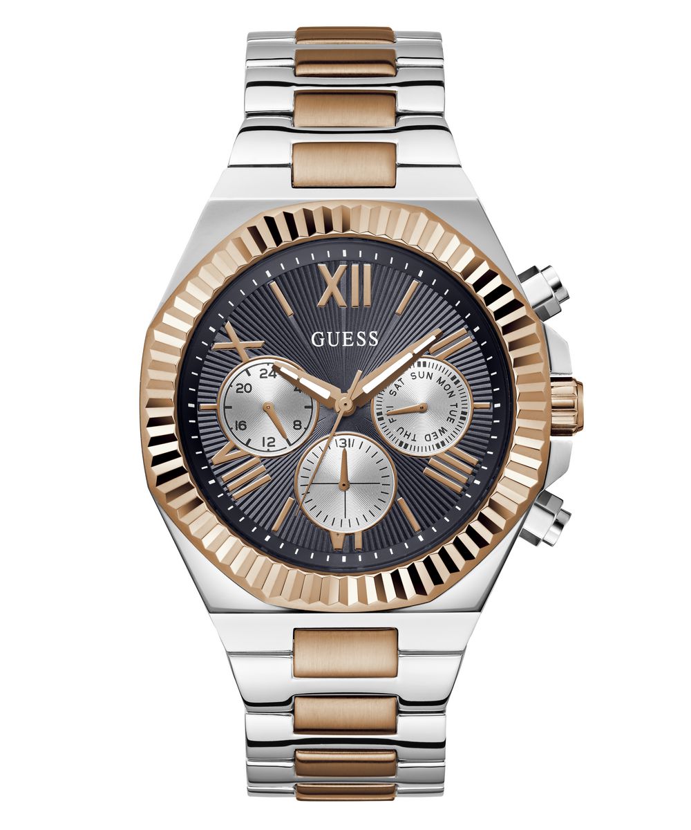 Guess Herren Uhr Armbanduhr EQUITY GW0703G4 Edelstahl bicolor