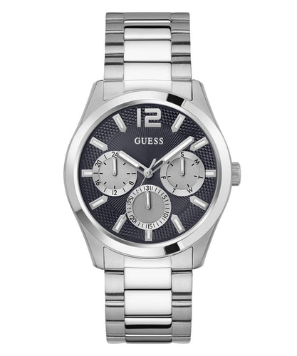 Guess Herren Uhr Armbanduhr ZEN GW0707G1 Edelstahl silber