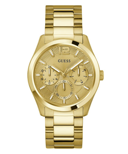 Guess Herren Uhr Armbanduhr ZEN GW0707G3 Edelstahl gold