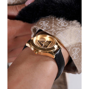 Guess Damen Uhr Armbanduhr TRI PLAQUE GW0744L2 Leder