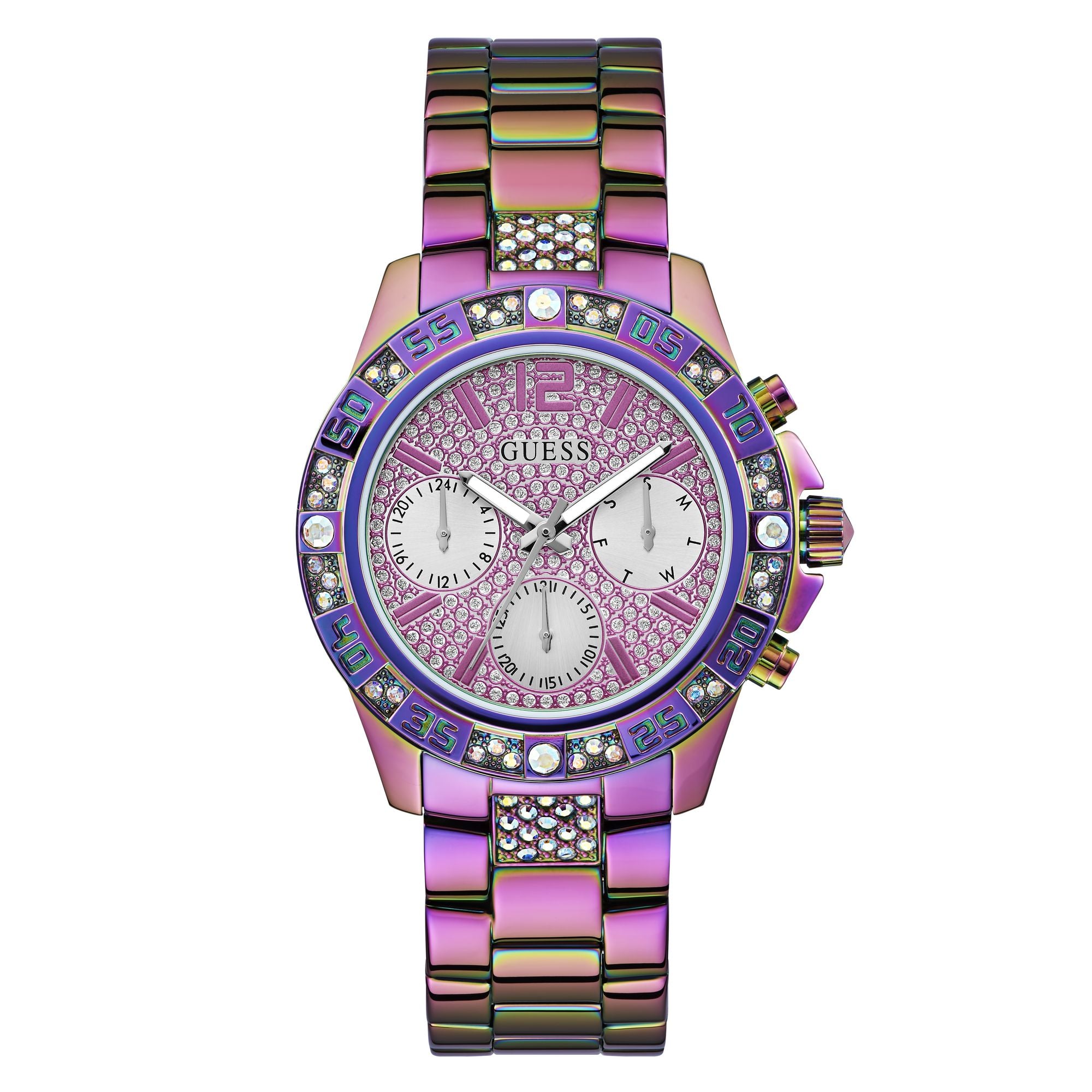 Guess purple watch online