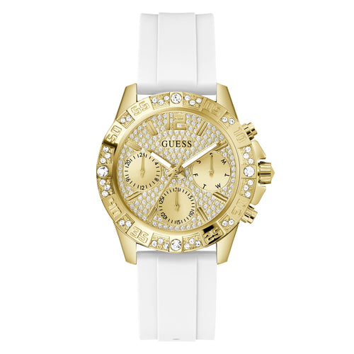 Guess Damen Uhr Armbanduhr MAJESTY GW0772L3 Silikon
