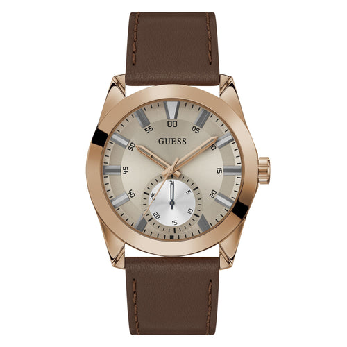 Guess Herren Uhr Armbanduhr GREYSON GW0793G3 Leder