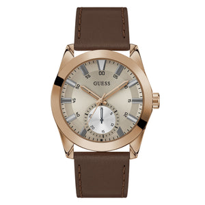 Guess Herren Uhr Armbanduhr GREYSON GW0793G3 Leder