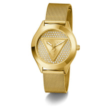Laden Sie das Bild in den Galerie-Viewer, Guess Damen Uhr Armbanduhr GT GLITZ PLAQUE GW0835L2 Edelstahl gold