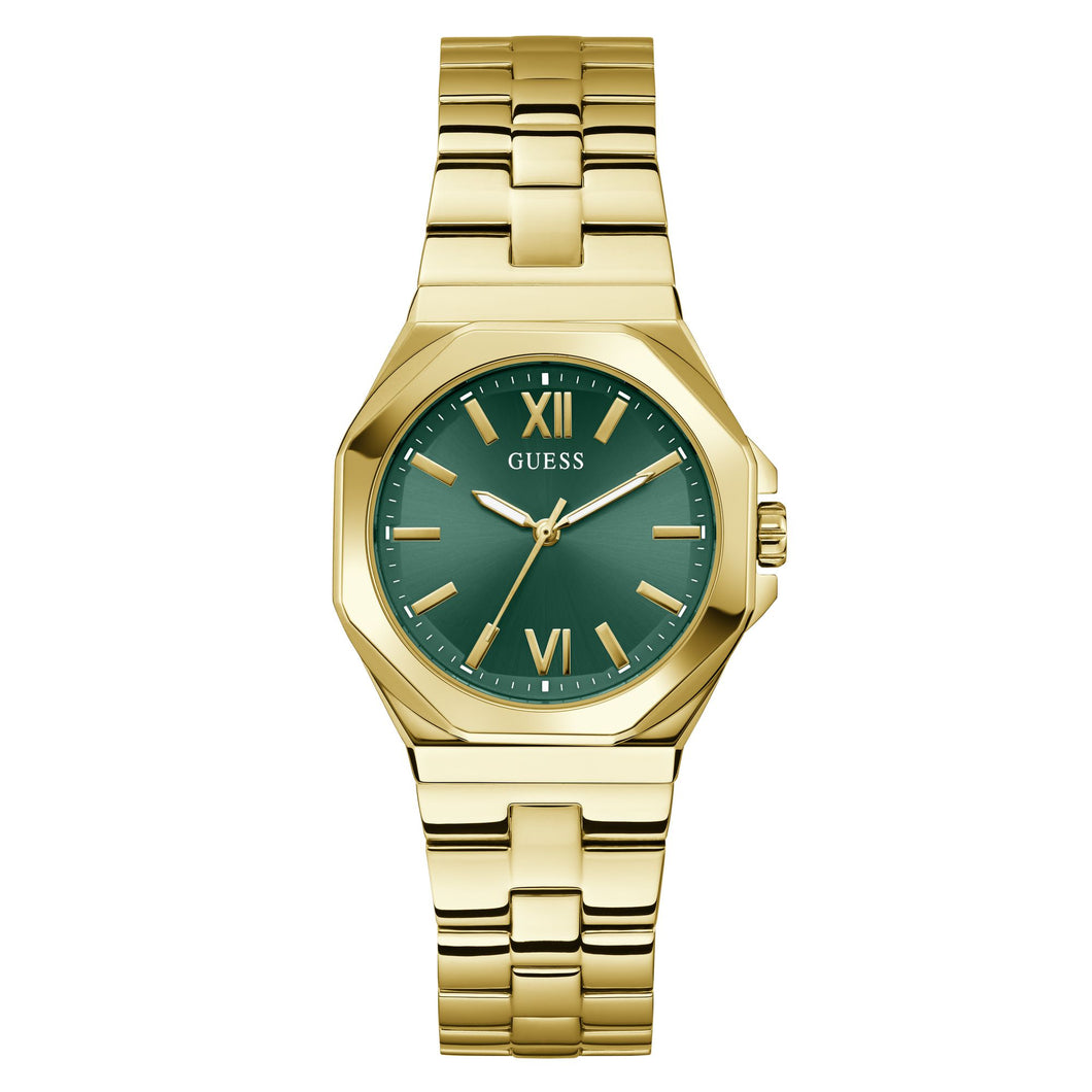 Guess Damen Uhr Armbanduhr Empress GW0873L2 Edelstahl gold
