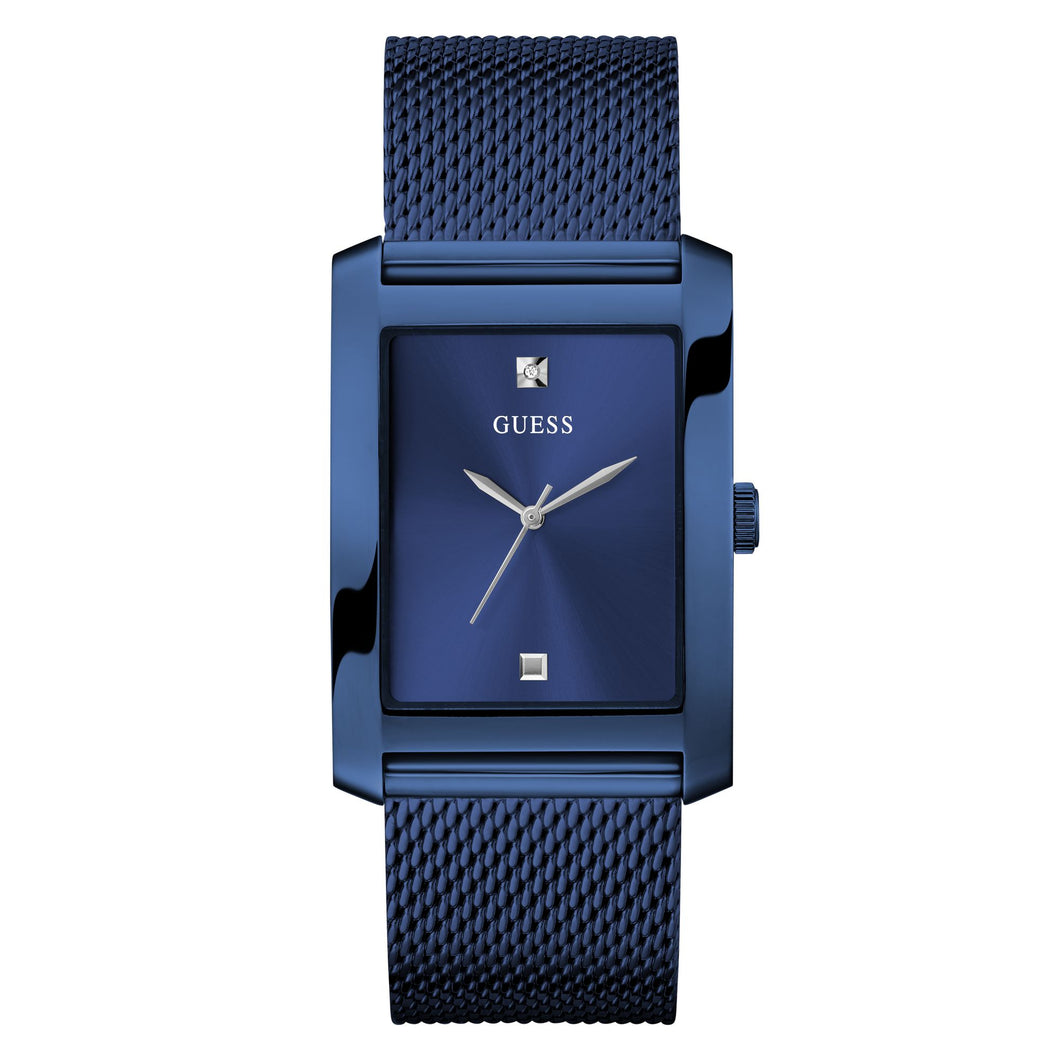 Guess Herren Uhr Armbanduhr Clyde GW0898G2 Edelstahl blau