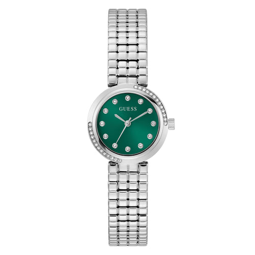 Guess Damen Uhr Armbanduhr CLARA GW0930L1 Edelstahl silber
