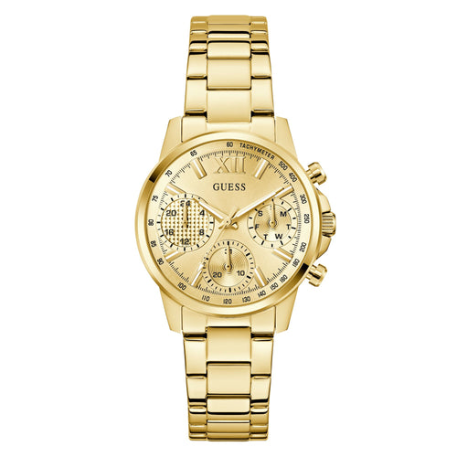 Guess Damen Uhr Armbanduhr BAILEY GW0933L2 Edelstahl gold
