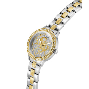 Guess Damen Uhr Armbanduhr G LACE GW0944L3 Edelstahl bicolor