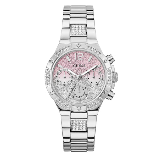 Guess Damen Uhr Armbanduhr HARLOW GW0950L1 Edelstahl silber