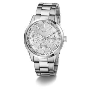 Guess Herren Uhr Armbanduhr TREY GW0963G1 Edelstahl silber