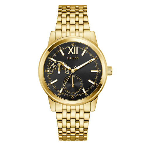 Guess Herren Uhr Armbanduhr EMERSON GW0976G2 Edelstahl gold