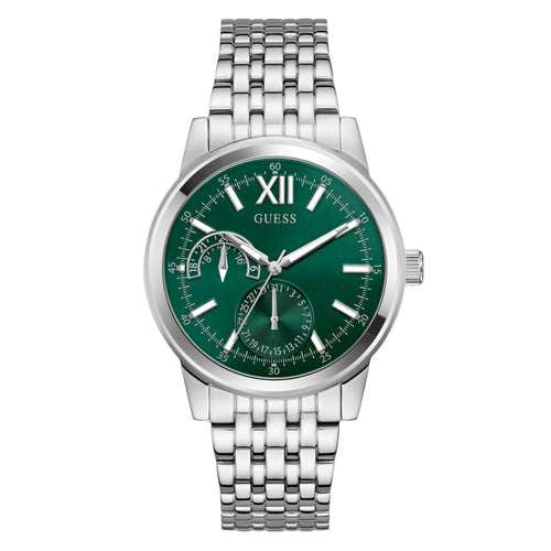 Guess Herren Uhr Armbanduhr EMERSON GW0976G5 Edelstahl silber