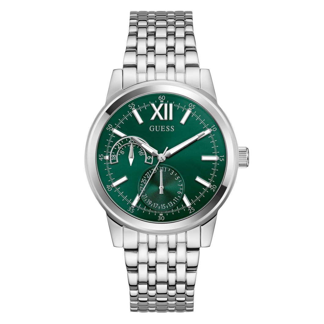 Guess Herren Uhr Armbanduhr EMERSON GW0976G5 Edelstahl silber