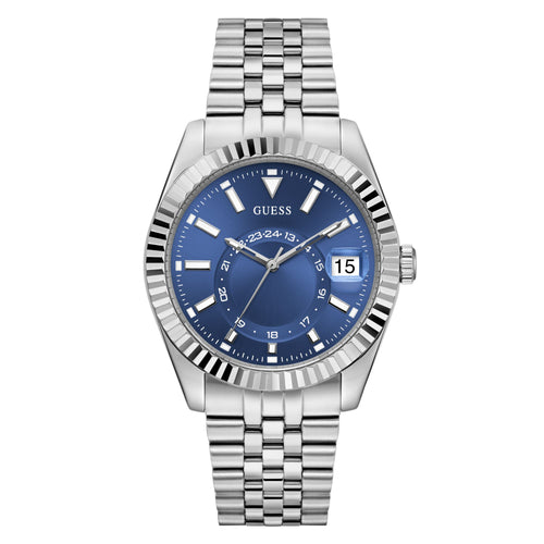 Guess Herren Uhr Armbanduhr JADEN GW0977G1 Edelstahl silber