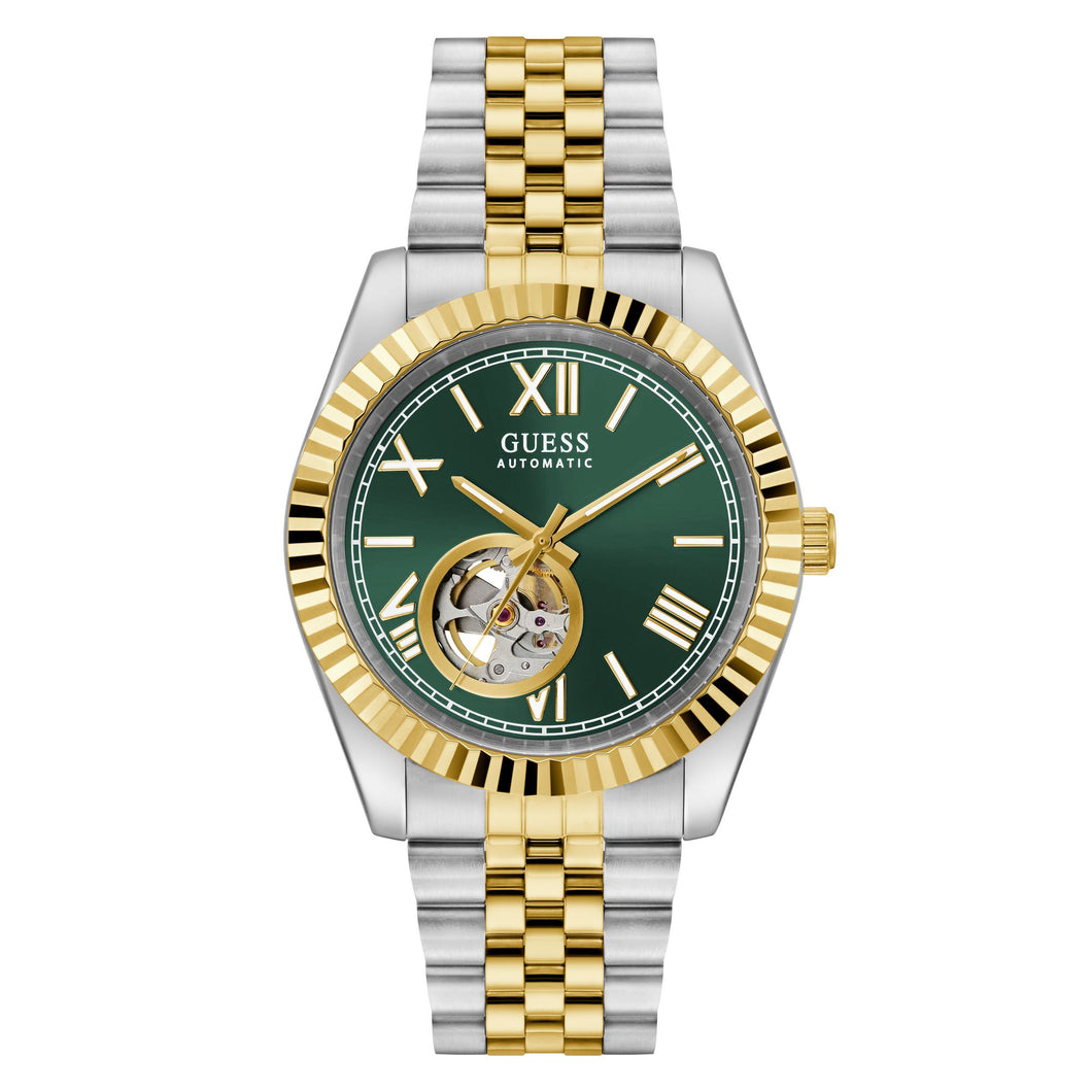 Guess Herren Uhr Armbanduhr Automatik GD CONNOISSEUR GW0984G4 Edelstahl bicolor