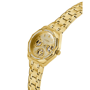 Guess Damen Uhr Armbanduhr QUINN GW0988L2 Edelstahl gold
