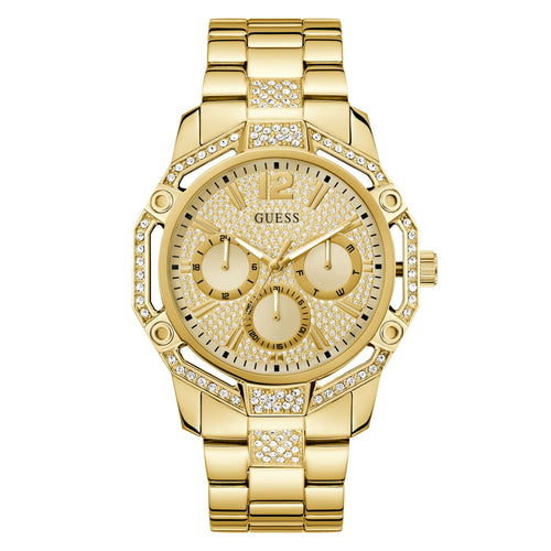 Guess Herren Uhr Armbanduhr REGAL GW0990G2 Edelstahl gold
