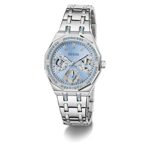 Guess Damen Uhr Armbanduhr QUINN GW1009L1 Edelstahl silber