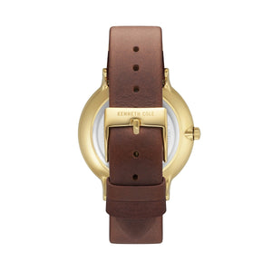 Kenneth Cole New York Herren Uhr Armbanduhr Leder KC15097004