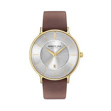 Laden Sie das Bild in den Galerie-Viewer, Kenneth Cole New York Herren Uhr Armbanduhr Leder KC15097004