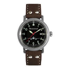 Laden Sie das Bild in den Galerie-Viewer, Aristo Herren Messerschmitt Uhr Fliegeruhr ME-44L Leder