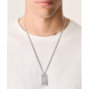 ASTON MARTIN Herren Halskette Edelstahl Anhänger silber AML ICON MJIBF5NU0