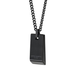 ASTON MARTIN Herren Halskette Edelstahl Anhänger schwarz AML ICON MJIBF5NU1