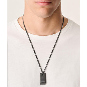 ASTON MARTIN Herren Halskette Edelstahl Anhänger schwarz AML ICON MJIBF5NU1