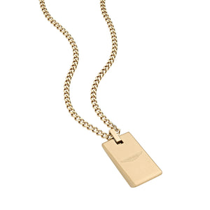 ASTON MARTIN Herren Halskette Edelstahl Anhänger gold AML ICON MJIBF5NU2