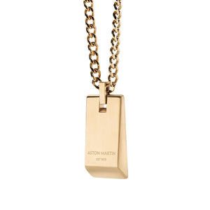 ASTON MARTIN Herren Halskette Edelstahl Anhänger gold AML ICON MJIBF5NU2