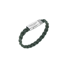 Laden Sie das Bild in den Galerie-Viewer, ASTON MARTIN Herren Armband Lederband grün Edelstahl AML THRILL MJITS6BL0