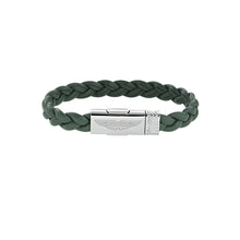 Laden Sie das Bild in den Galerie-Viewer, ASTON MARTIN Herren Armband Lederband grün Edelstahl AML THRILL MJITS6BL0