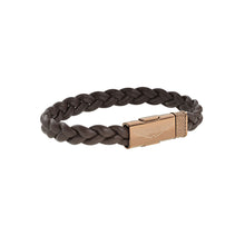 Laden Sie das Bild in den Galerie-Viewer, ASTON MARTIN Herren Armband Lederband braun Edelstahl AML THRILL MJITS6BL4