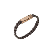 Laden Sie das Bild in den Galerie-Viewer, ASTON MARTIN Herren Armband Lederband braun Edelstahl AML THRILL MJITS6BM4