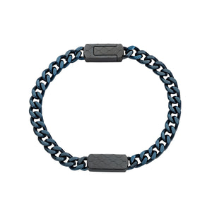 ASTON MARTIN Herren Armband Armkette Edelstahl Blau AML ICON MJIUF5BM6