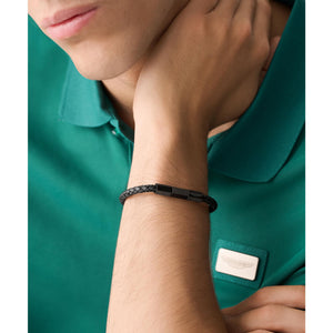 ASTON MARTIN Herren Armband Lederband Edelstahl AML THRILL MJRIF5BU1