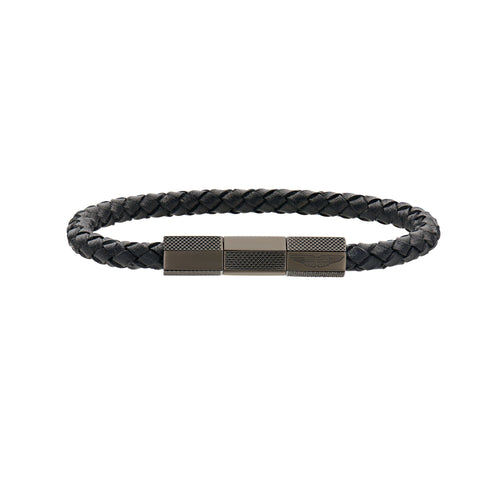 ASTON MARTIN Herren Armband Lederband Edelstahl AML THRILL MJRIF5BU1