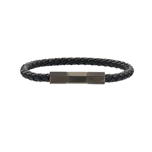 ASTON MARTIN Herren Armband Lederband Edelstahl AML THRILL MJRIF5BU1