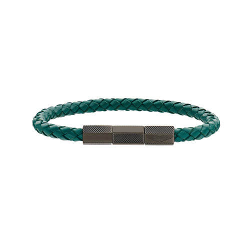 ASTON MARTIN Herren Armband Lederband Edelstahl AML THRILL MJRIF5BU2