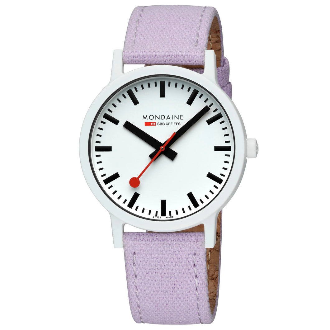 Mondaine Unisex Uhr Armbanduhr 41 mm MS1.41110.LQ1 Essence Textil