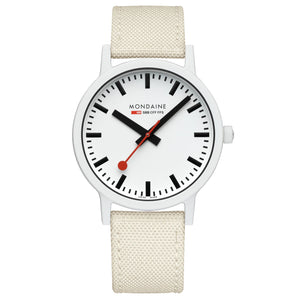 Mondaine Unisex Uhr Armbanduhr 41 mm MS1.41111.LT Essence Textil