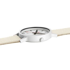 Mondaine Unisex Uhr Armbanduhr 41 mm MS1.41111.LT Essence Textil