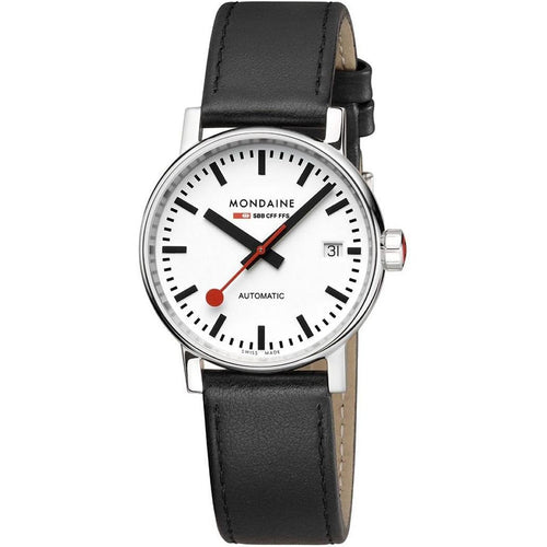 Mondaine Damen Uhr Armbanduhr Automatik 35 mm MSE.35610.LBV evo2 Leder