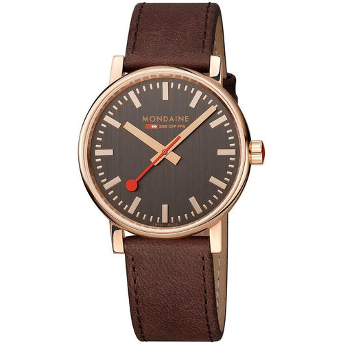 Mondaine Herren Uhr Classic Armbanduhr 40 mm MSE.40181.LG Leder