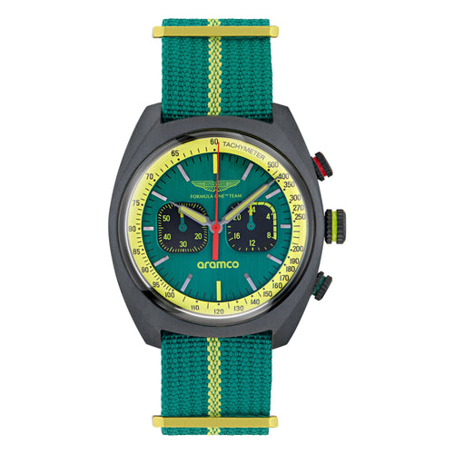 ASTON MARTIN Herren Uhr Armbanduhr Chrono AM FORMULA 1 MTFD1F501 Nylon