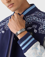 Laden Sie das Bild in den Galerie-Viewer, Philipp Plein Herren Armband Leder Edelstahl silber PLEIN DOUBLE TAG PJ0AA11BU