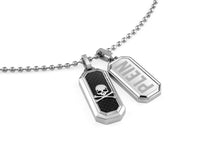 Laden Sie das Bild in den Galerie-Viewer, Philipp Plein Herren Kette Halskette Edelstahl silber PLEIN DOUBLE TAG PJ0AA13NU