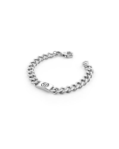 Philipp Plein Herren Armband Armkette Edelstahl silber PLEIN TAG PJ0AA15BS